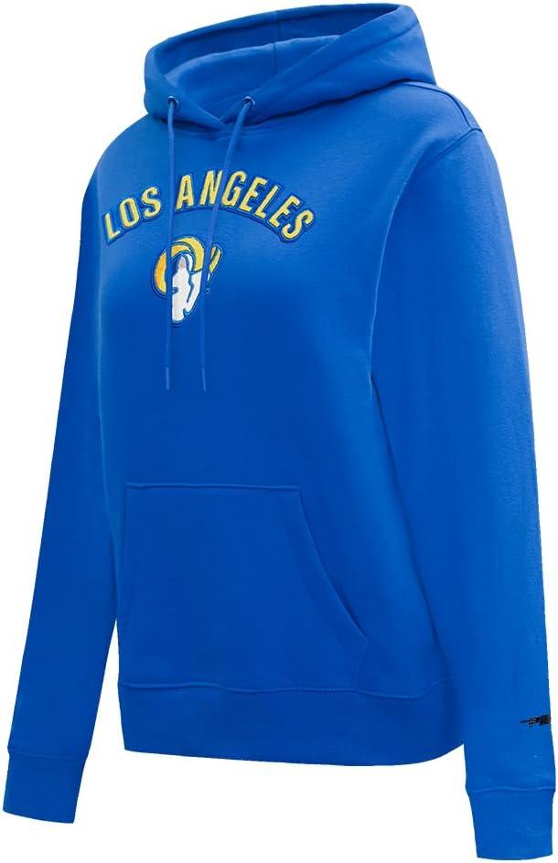 imagePro Standard Womens NFL Classic Chenille Brushed Back French Terry Pull Over HoodieRoyal Blue