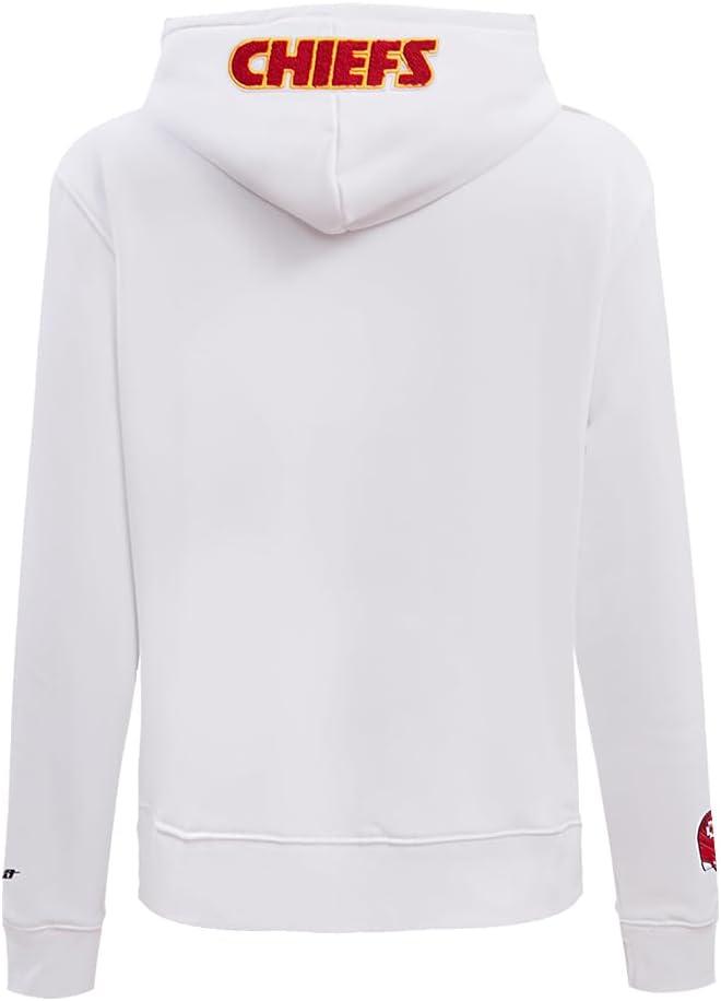 imagePro Standard Womens NFL Classic Chenille Brushed Back French Terry Pull Over HoodieWhite