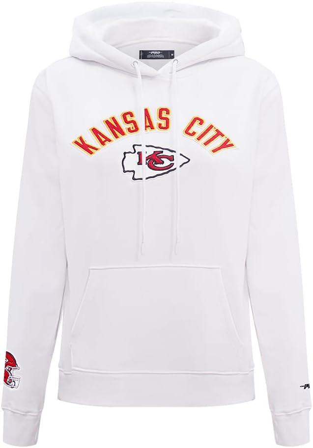 imagePro Standard Womens NFL Classic Chenille Brushed Back French Terry Pull Over HoodieWhite