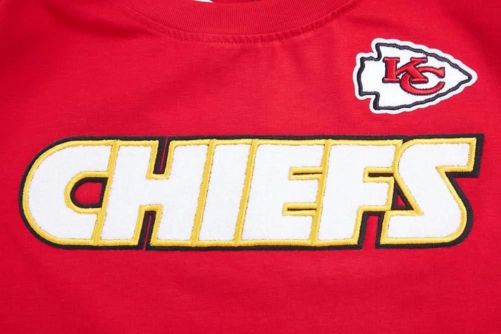 imagePro Standard Womens NFL Classic Chenille Short Sleeve Boxy TeeRed