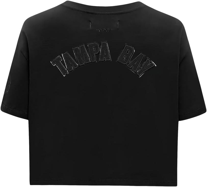 imagePro Standard Womens NFL Classic Triple Black Cotton Short Sleeve Boxy TeeBlack