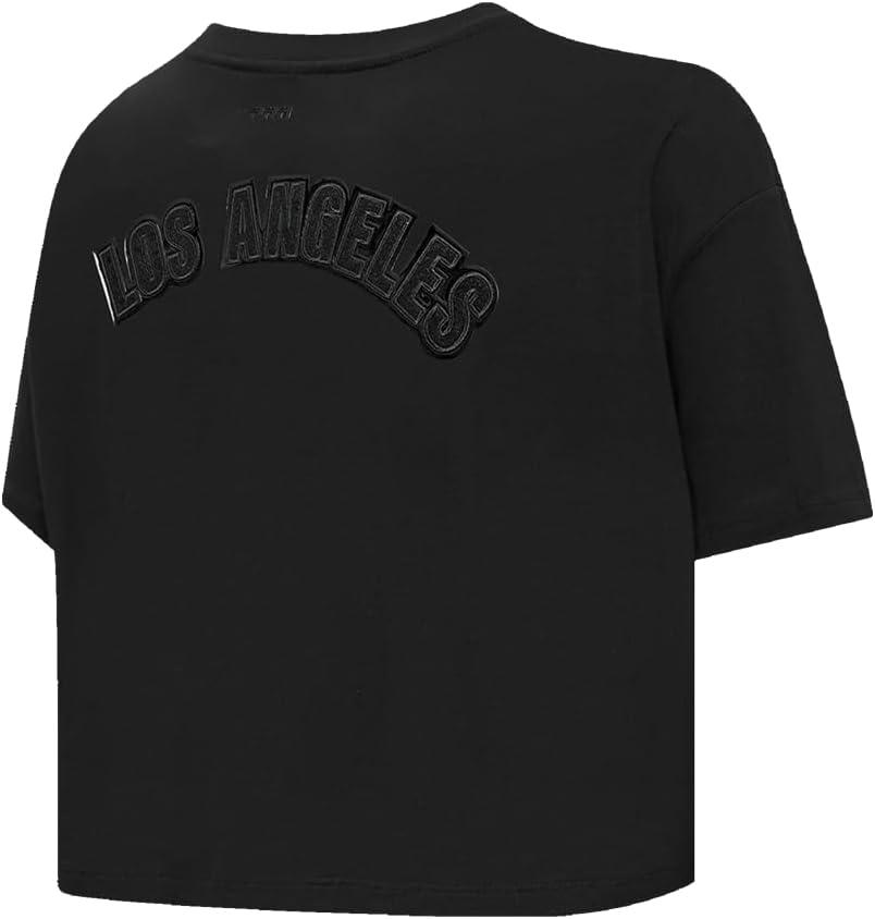 imagePro Standard Womens NFL Classic Triple Black Cotton Short Sleeve Boxy TeeBlack