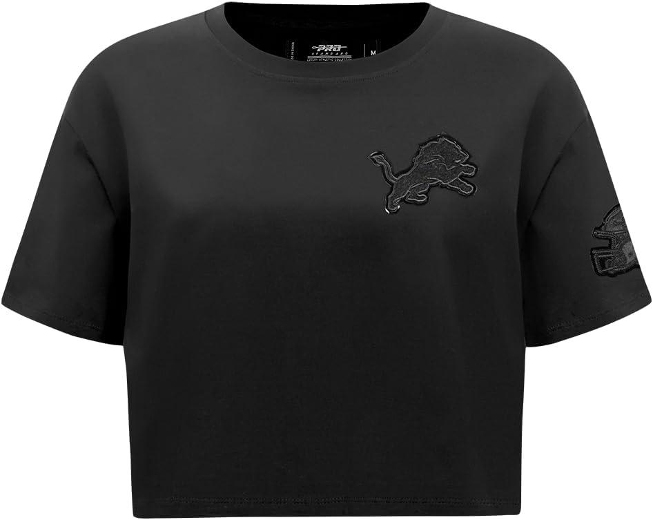 imagePro Standard Womens NFL Classic Triple Black Cotton Short Sleeve Boxy TeeBlack