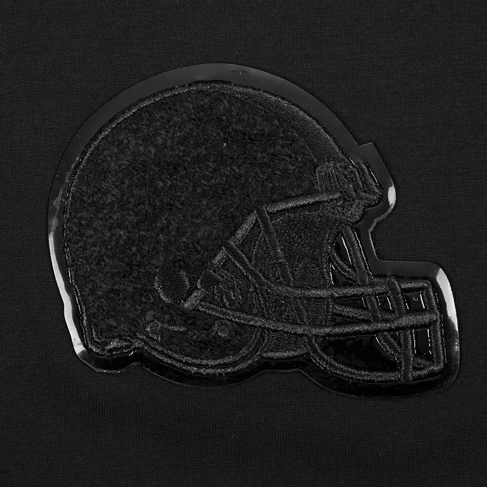 imagePro Standard Womens NFL Classic Triple Black Cotton Short Sleeve Boxy TeeBlack