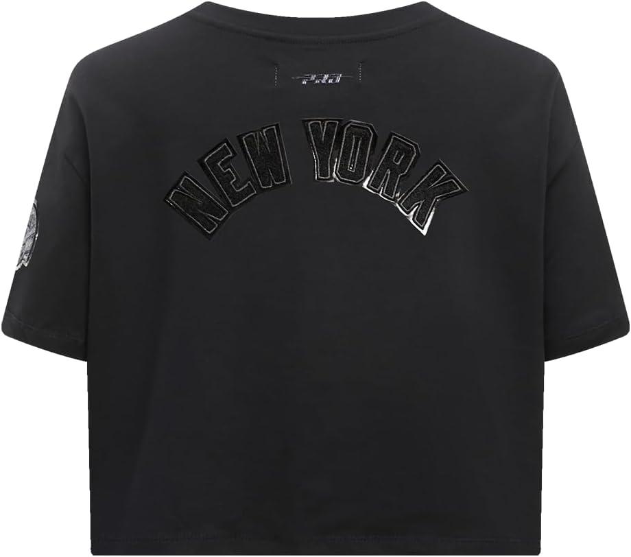 imagePro Standard Womens NFL Classic Triple Black Cotton Short Sleeve Boxy TeeBlack
