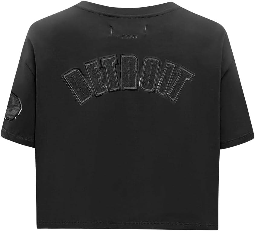 imagePro Standard Womens NFL Classic Triple Black Cotton Short Sleeve Boxy TeeBlack