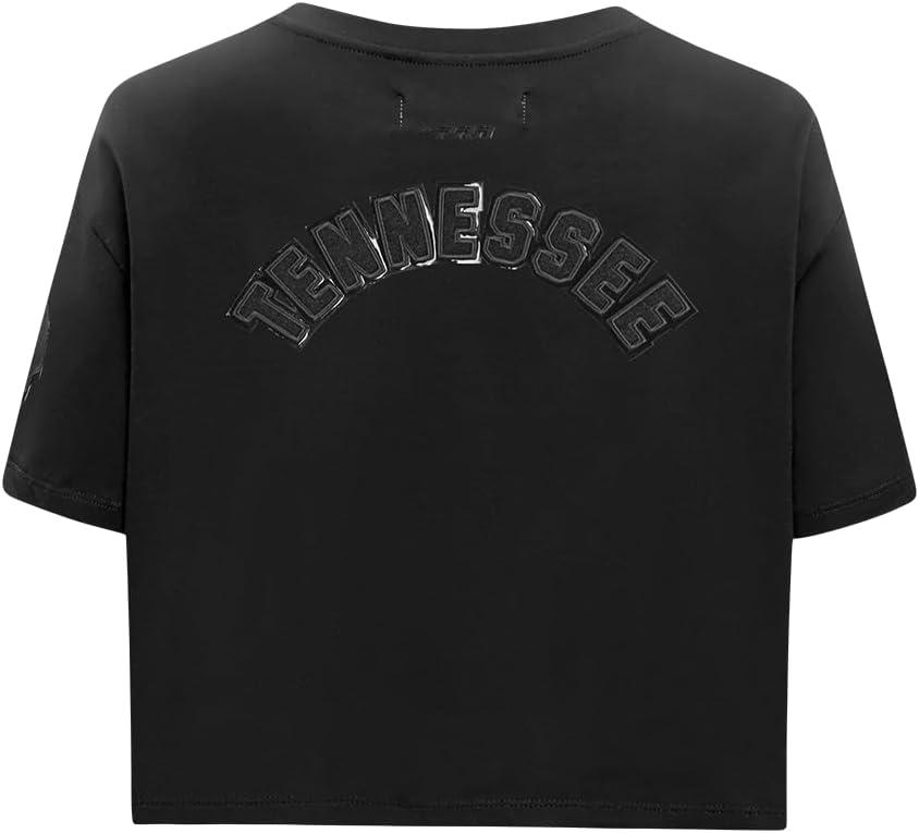 imagePro Standard Womens NFL Classic Triple Black Cotton Short Sleeve Boxy TeeBlack
