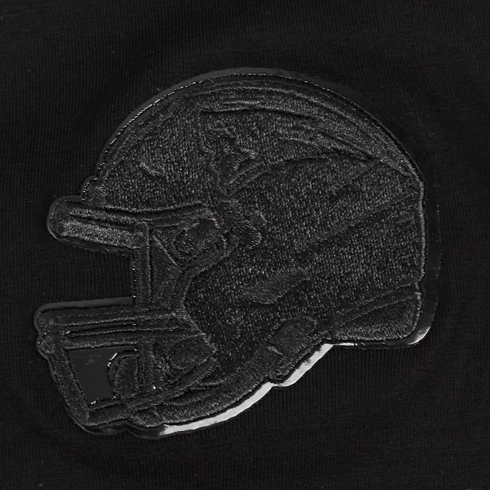 imagePro Standard Womens NFL Classic Triple Black Cotton Short Sleeve Boxy TeeBlack