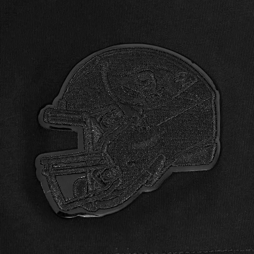 imagePro Standard Womens NFL Classic Triple Black Cotton Short Sleeve Boxy TeeBlack