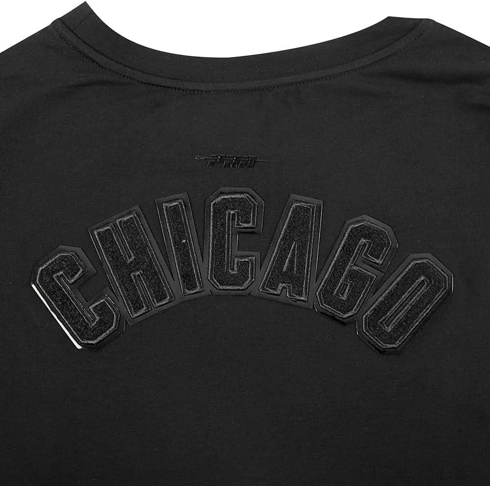 imagePro Standard Womens NFL Classic Triple Black Cotton Short Sleeve Boxy TeeBlack