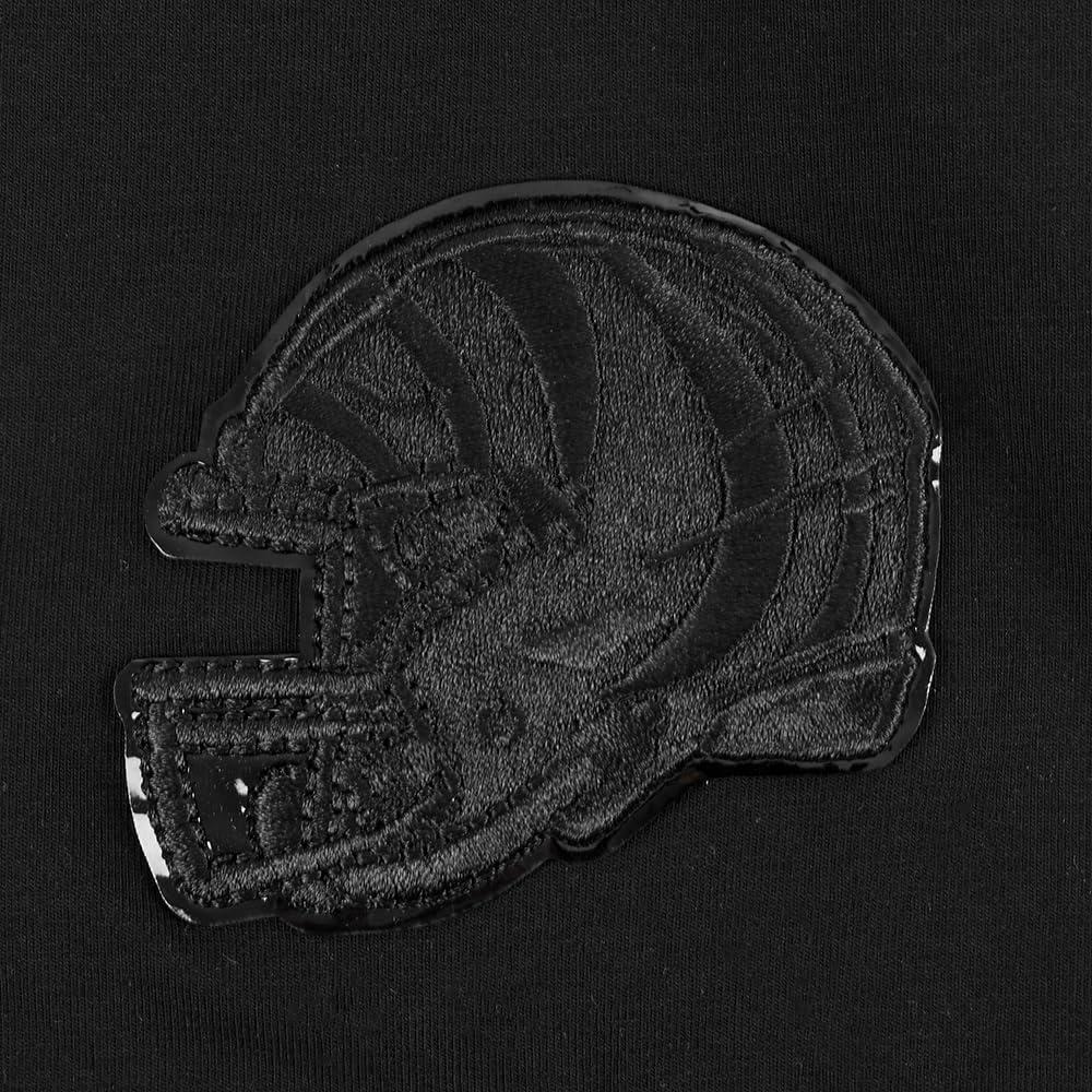 imagePro Standard Womens NFL Classic Triple Black Cotton Short Sleeve Boxy TeeBlack