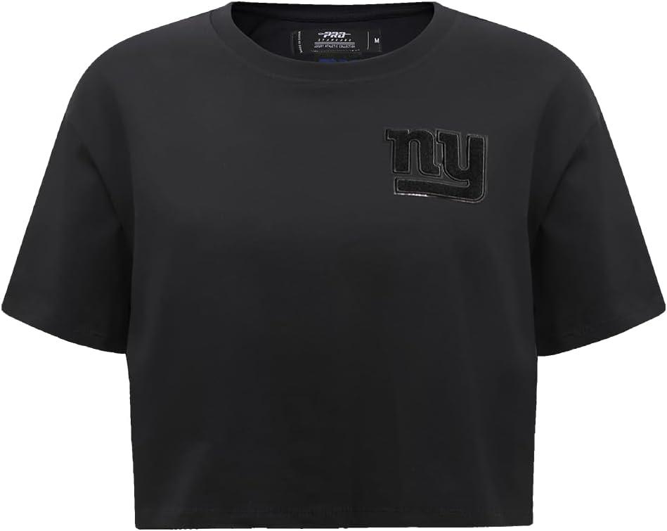 imagePro Standard Womens NFL Classic Triple Black Cotton Short Sleeve Boxy TeeBlack