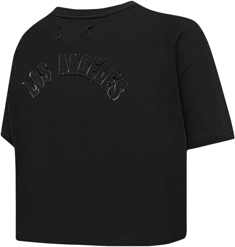imagePro Standard Womens NFL Classic Triple Black Cotton Short Sleeve Boxy TeeBlack