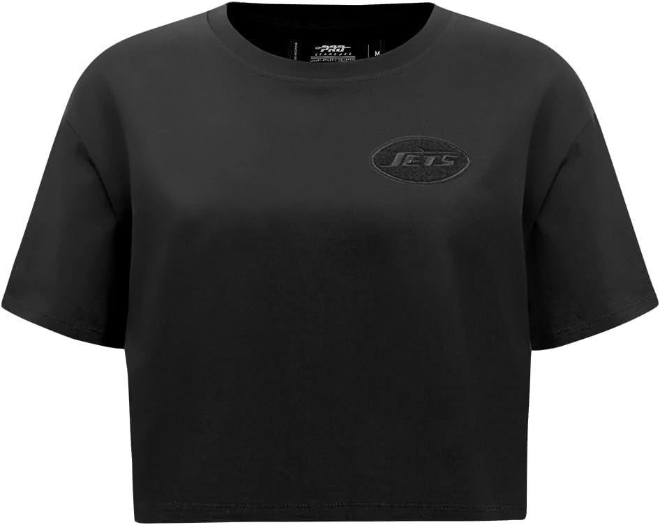 imagePro Standard Womens NFL Classic Triple Black Cotton Short Sleeve Boxy TeeBlack