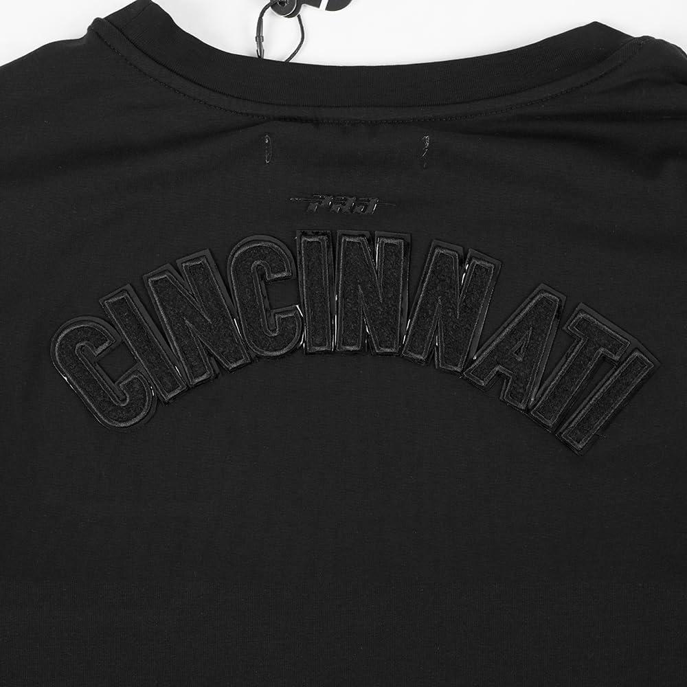 imagePro Standard Womens NFL Classic Triple Black Cotton Short Sleeve Boxy TeeBlack