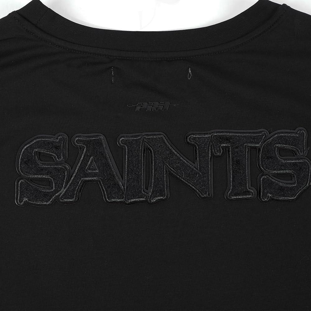 imagePro Standard Womens NFL Classic Triple Black Cotton Short Sleeve Boxy TeeBlack