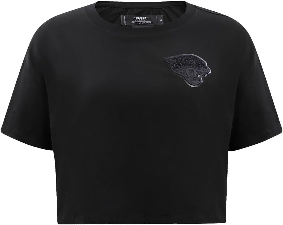 imagePro Standard Womens NFL Classic Triple Black Cotton Short Sleeve Boxy TeeBlack