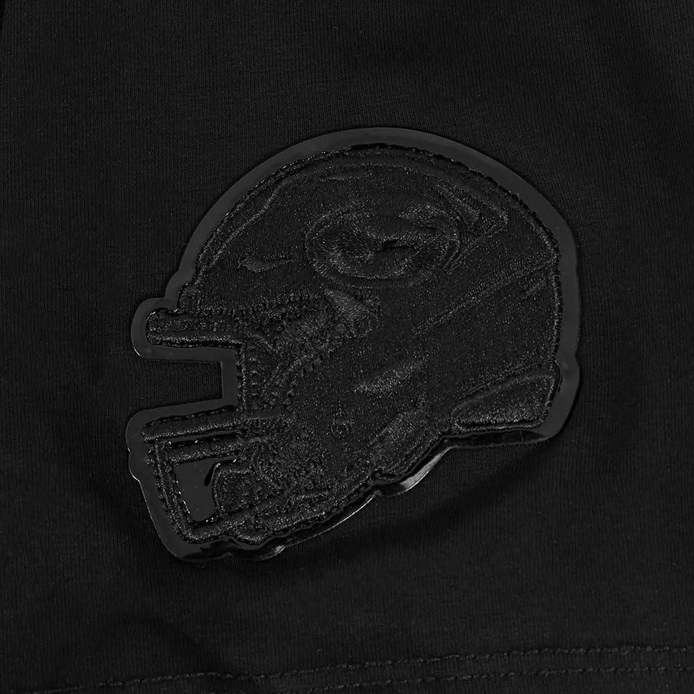 imagePro Standard Womens NFL Classic Triple Black Cotton Short Sleeve Boxy TeeBlack