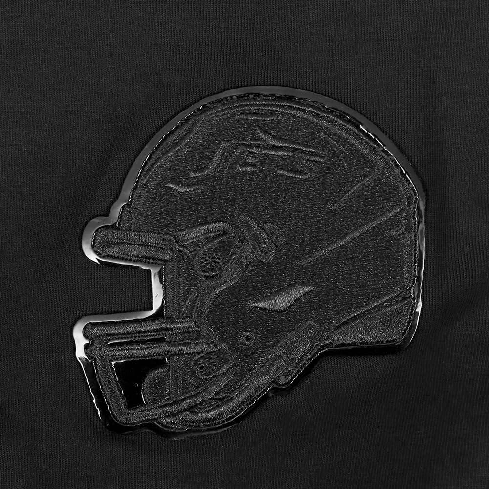 imagePro Standard Womens NFL Classic Triple Black Cotton Short Sleeve Boxy TeeBlack