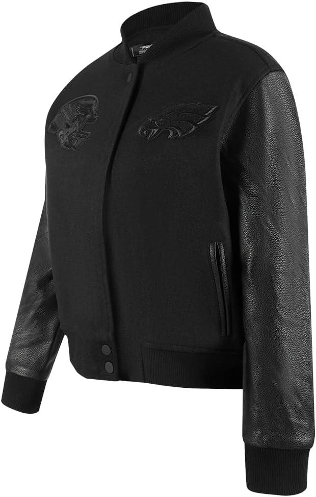 imagePro Standard Womens NFL Classic Triple Black Varsity JacketBlack