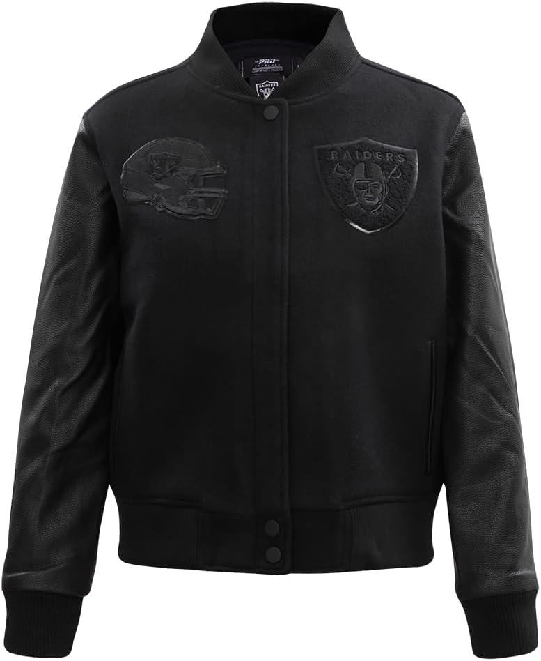 imagePro Standard Womens NFL Classic Triple Black Varsity JacketBlack