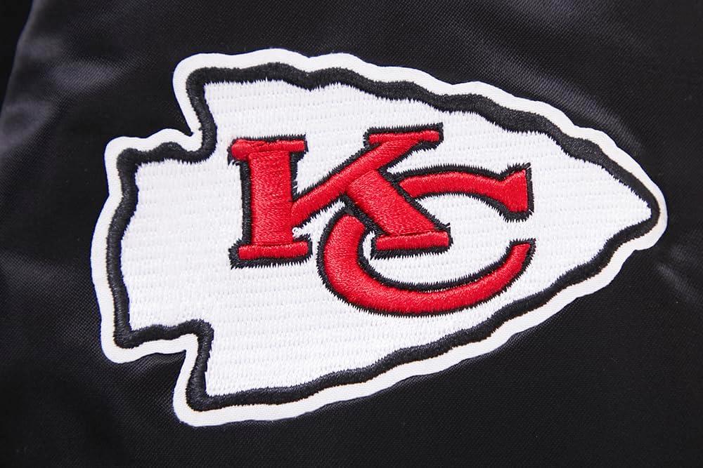 imagePro Standard Womens NFL Kansas City Chiefs Classic Chenille Satin Jacket Black L