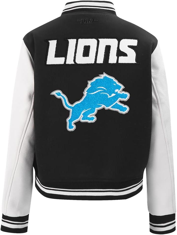 imagePro Standard Womens NFL Mash Up Varsity JacketBlackWhite
