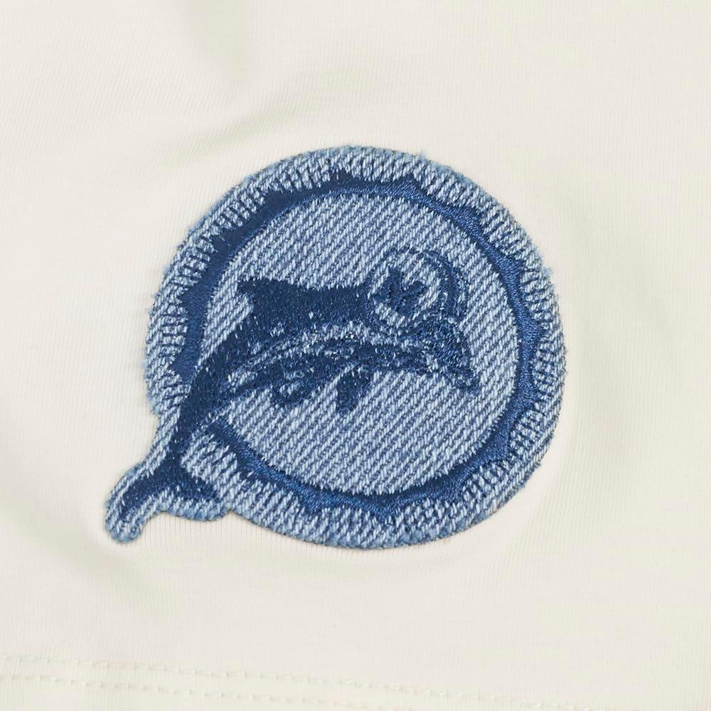 imagePro Standard Womens NFL Miami Dolphins Varsity Blues Short Sleeve Boxy Tee Linen 2XL