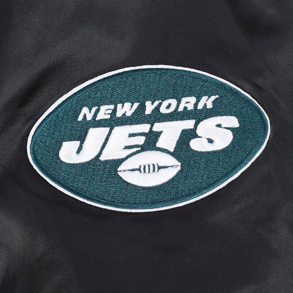 imagePro Standard Womens NFL New York Jets Classic Chenille Satin Jacket Black L