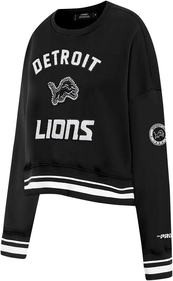 imagePro Standard Womens NFL Pearls Brushed Back French Terry Crewneck SweatshirtBlack