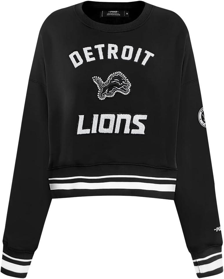 imagePro Standard Womens NFL Pearls Brushed Back French Terry Crewneck SweatshirtBlack