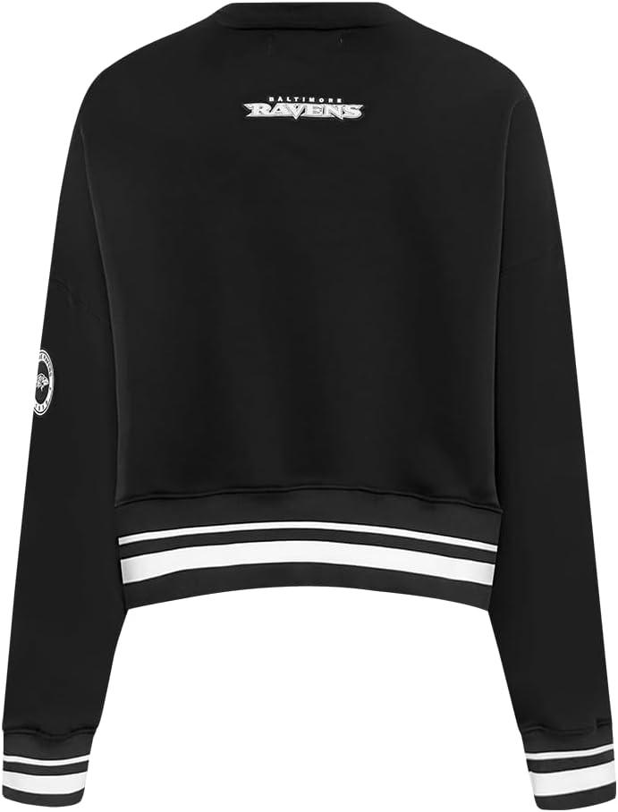imagePro Standard Womens NFL Pearls Brushed Back French Terry Crewneck SweatshirtBlack