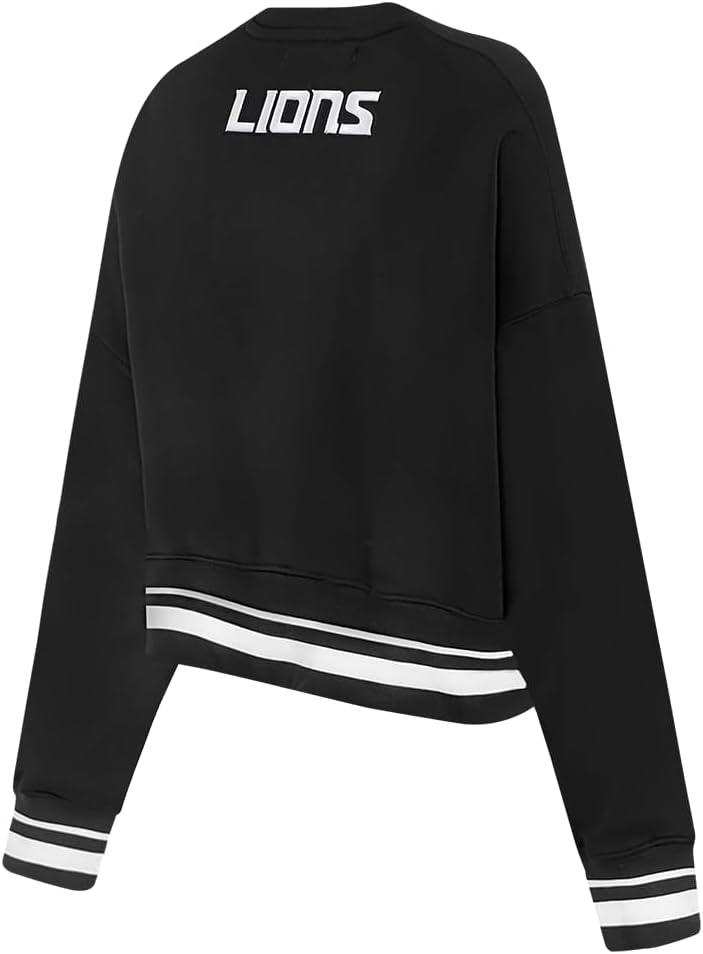 imagePro Standard Womens NFL Pearls Brushed Back French Terry Crewneck SweatshirtBlack