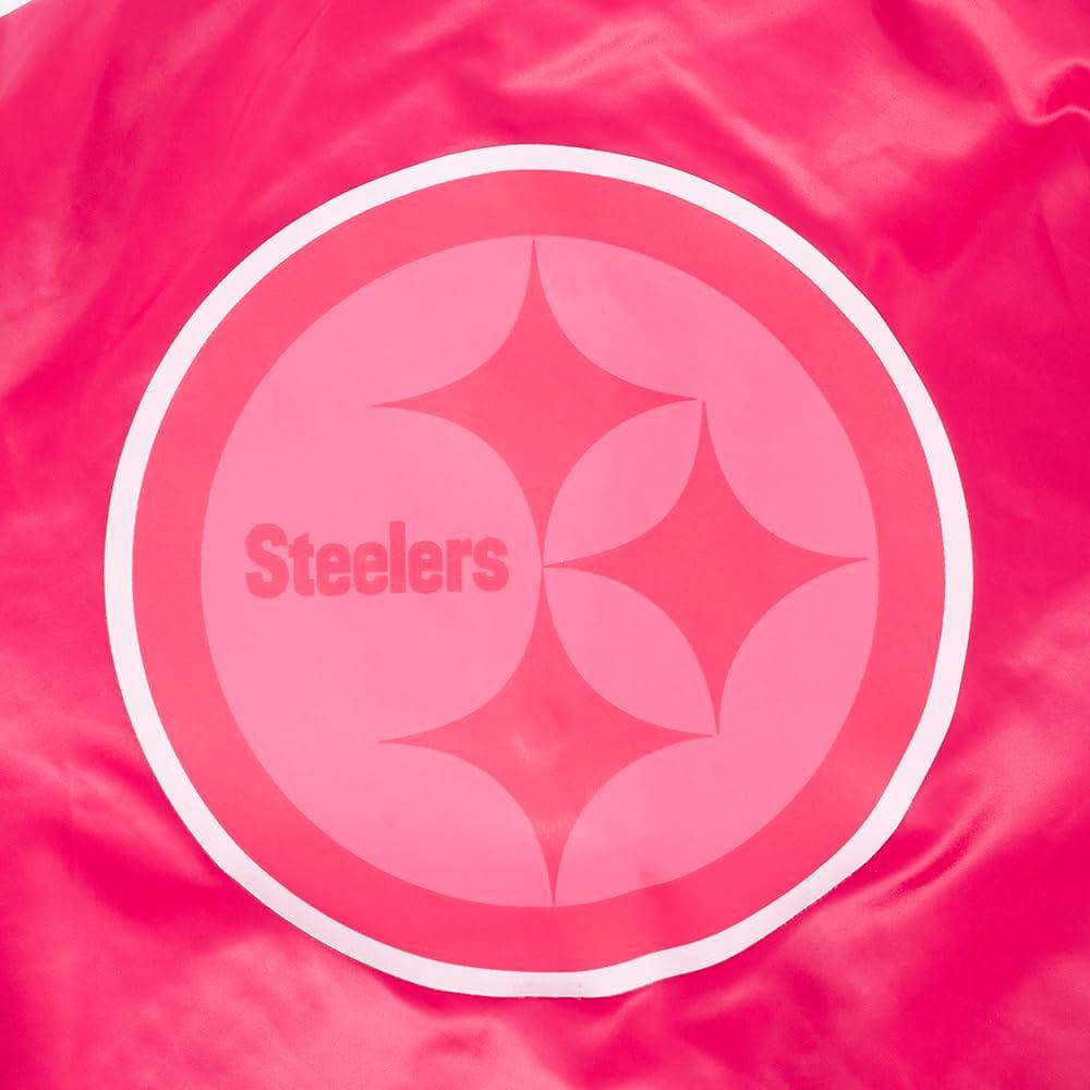 imagePro Standard Womens NFL Pittsburgh Steelers Classic Triple Pink Satin Jacket Beetroot Purple XS