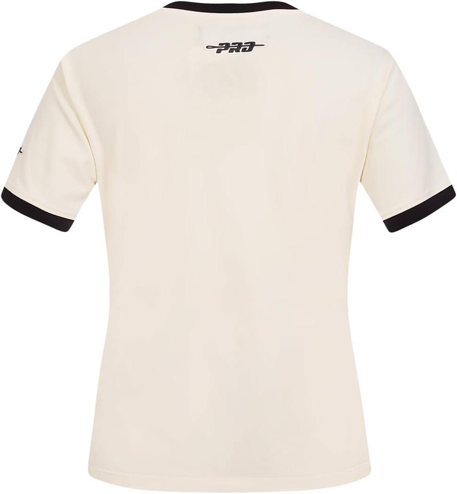 imagePro Standard Womens NFL Retro Cascade Short Sleeve Slim TeeEggshell Black