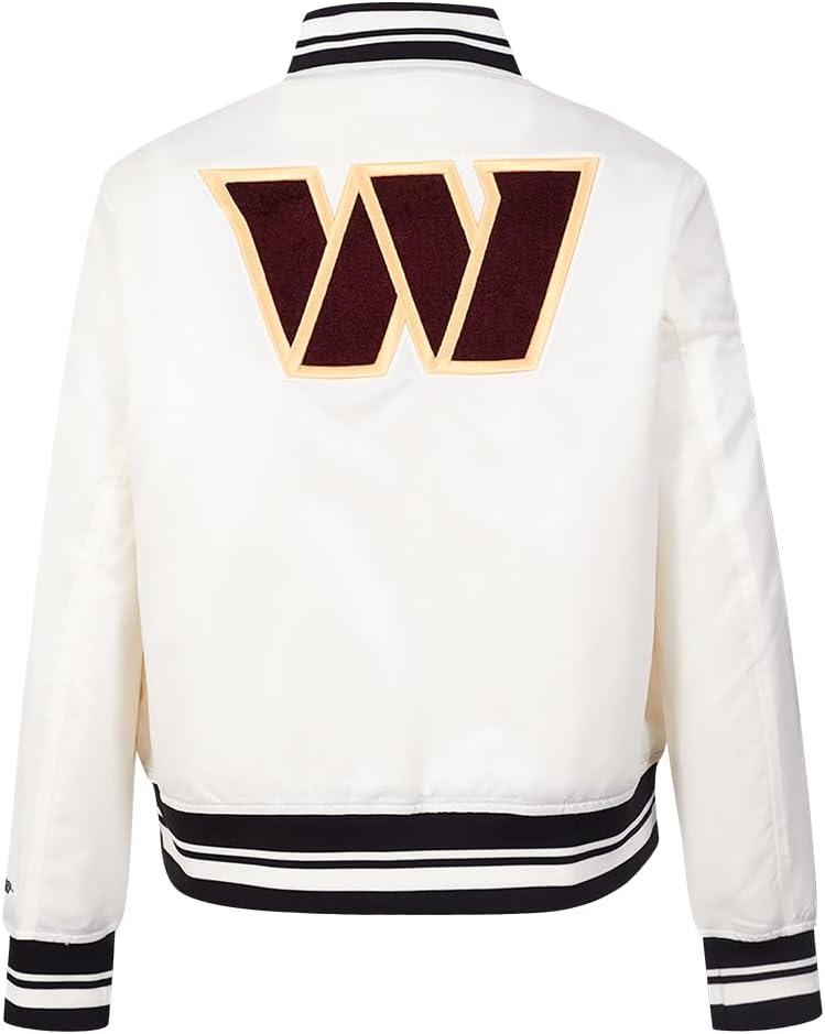 imagePro Standard Womens NFL Retro Classics Satin JacketOffwhite