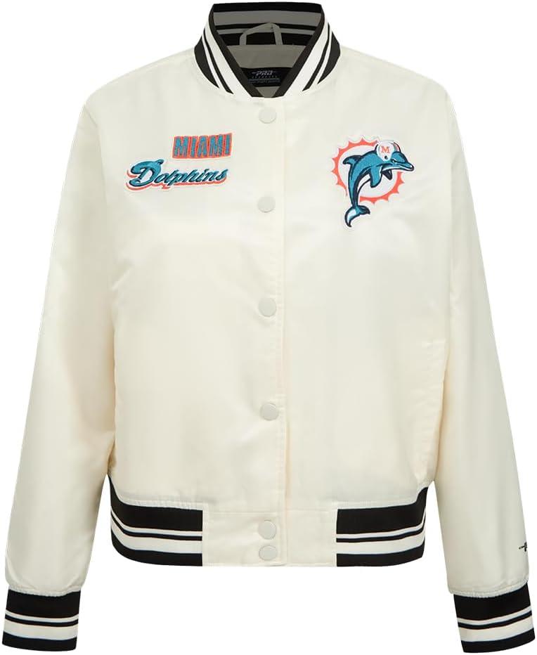 imagePro Standard Womens NFL Retro Classics Satin JacketOffwhite