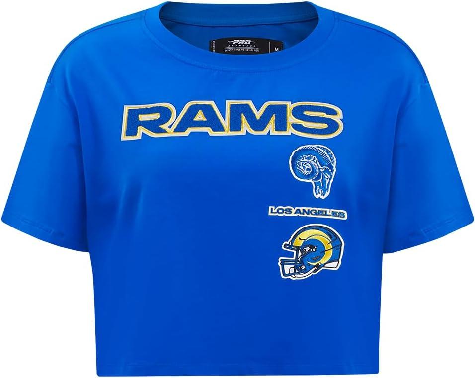 imagePro Standard Womens NFL Retro Classics Short Sleeve Boxy TeeRoyal Blue