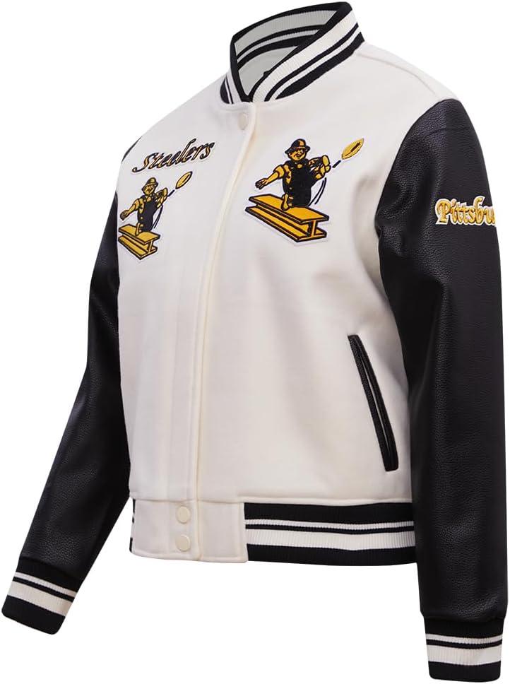 imagePro Standard Womens NFL Retro Classics Varsity JacketOffwhite