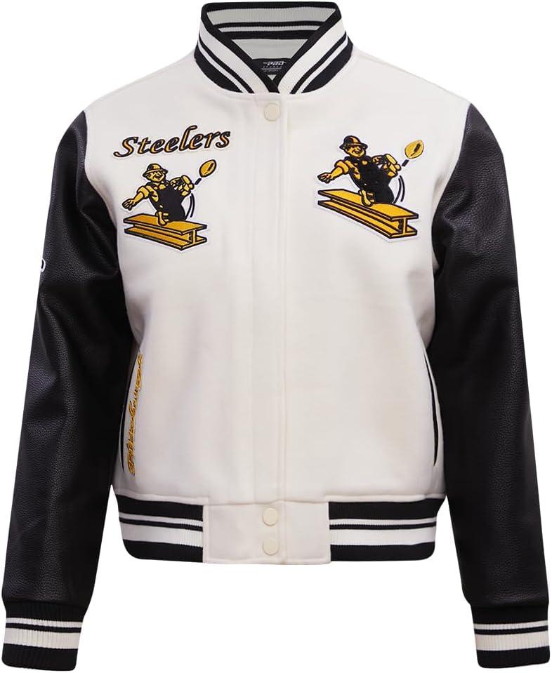imagePro Standard Womens NFL Retro Classics Varsity JacketOffwhite