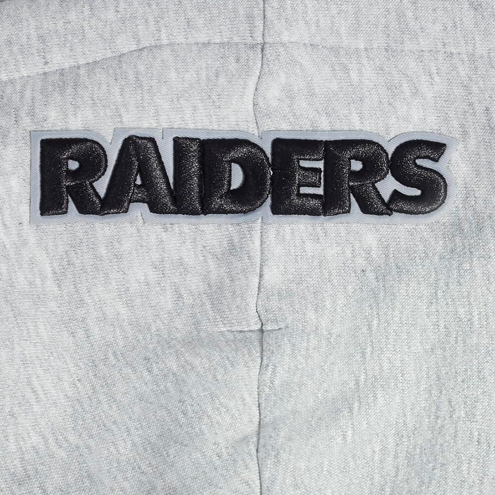 imagePro Standard Womens NFL Script Tail Brushed Back French Terry Cropped Pullover HoodieHeather GrayBlack