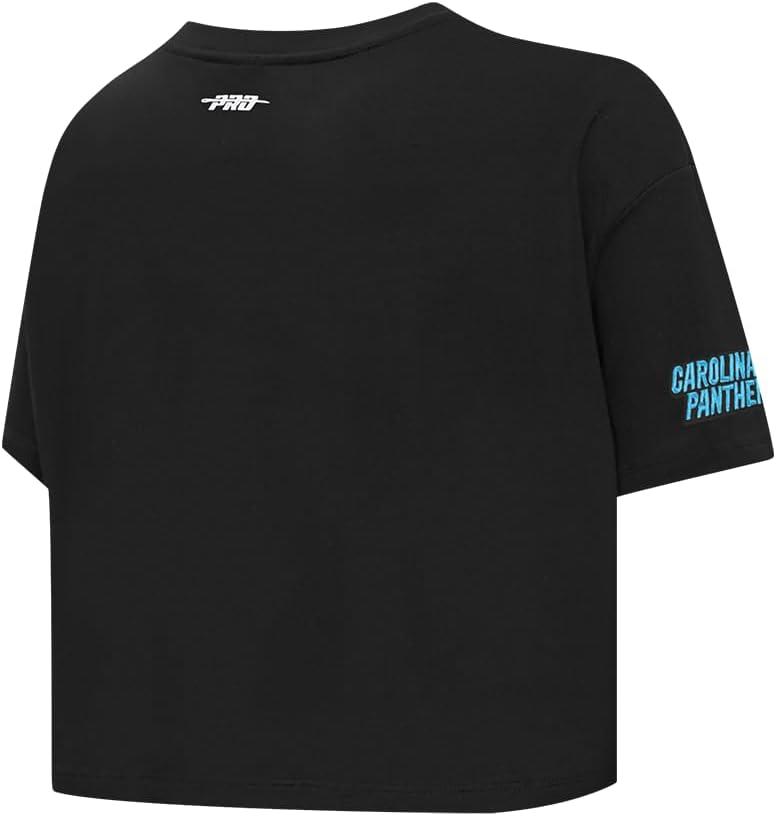 imagePro Standard Womens NFL Script Tail Cotton Single Short Sleeve Boxy TeeBlack