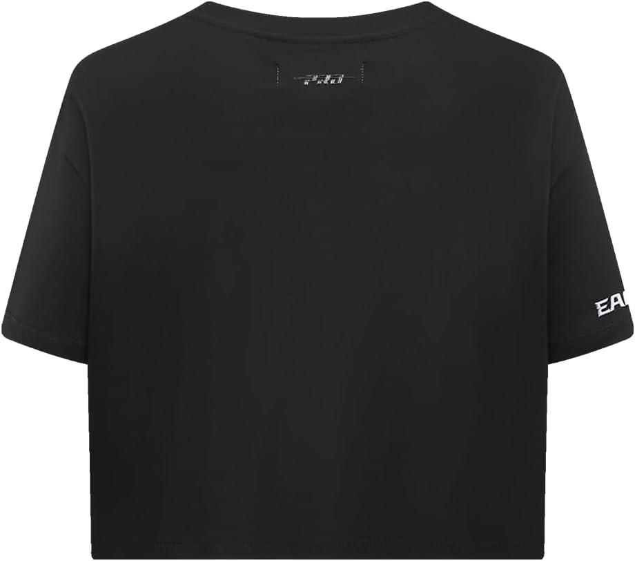 imagePro Standard Womens NFL Script Tail Cotton Single Short Sleeve Boxy TeeBlack