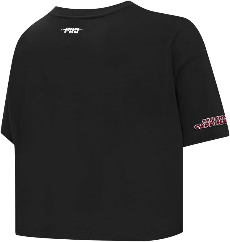 imagePro Standard Womens NFL Script Tail Cotton Single Short Sleeve Boxy TeeBlack