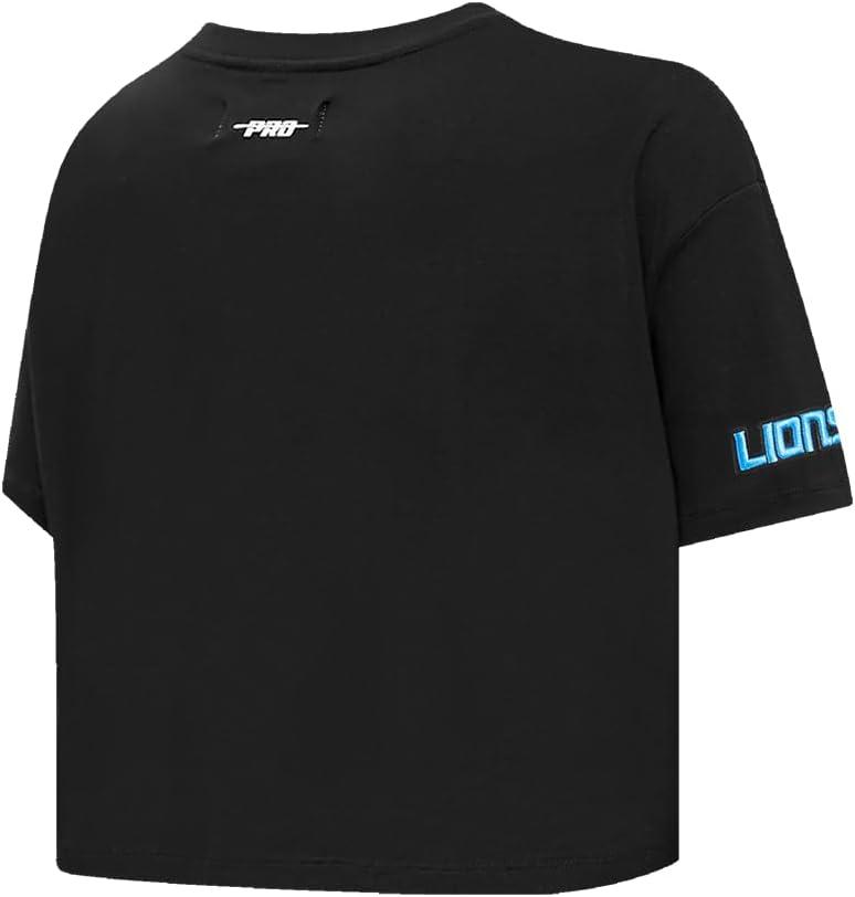 imagePro Standard Womens NFL Script Tail Cotton Single Short Sleeve Boxy TeeBlack