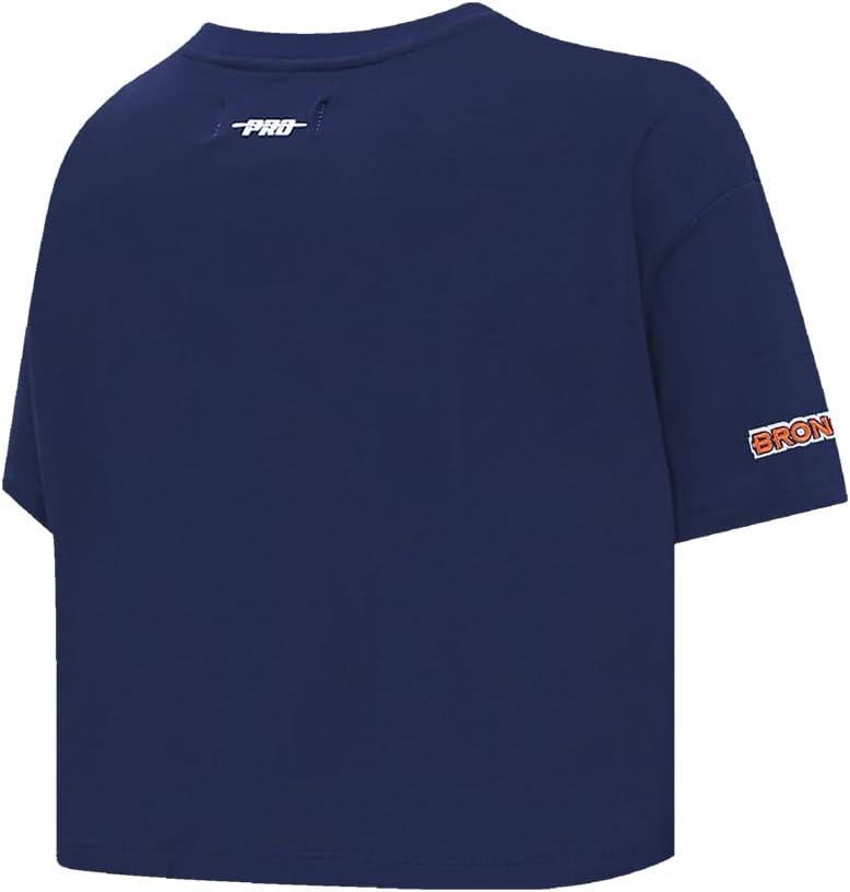 imagePro Standard Womens NFL Script Tail Cotton Single Short Sleeve Boxy TeeMidnight Navy