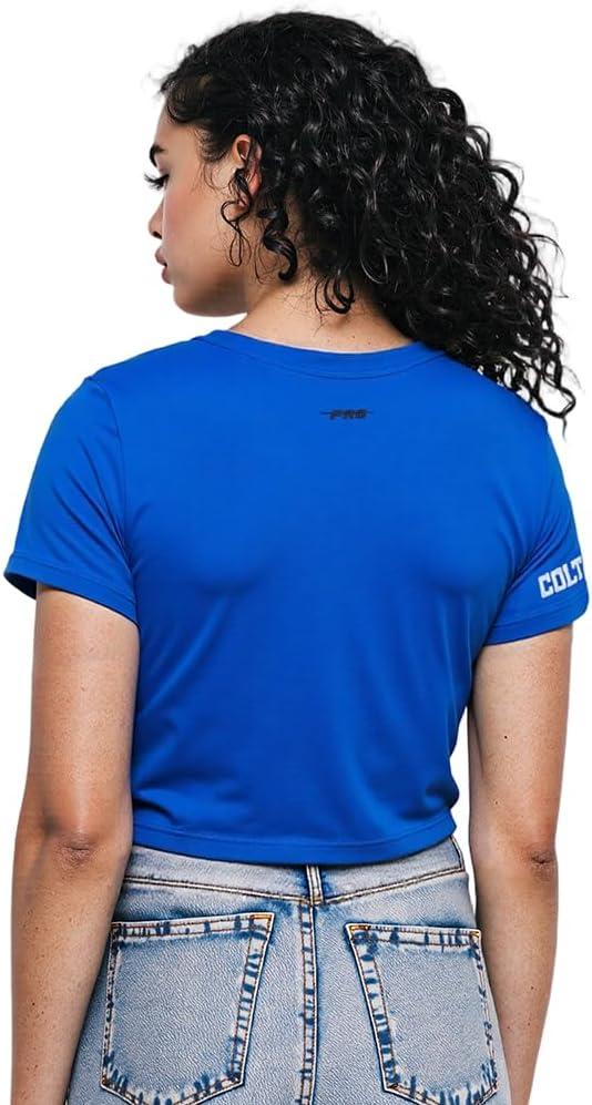 imagePro Standard Womens NFL Script Tail Cotton Single Short Sleeve Boxy TeeRoyal Blue
