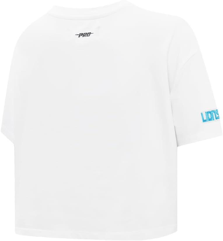 imagePro Standard Womens NFL Script Tail Cotton Single Short Sleeve Boxy TeeWhite
