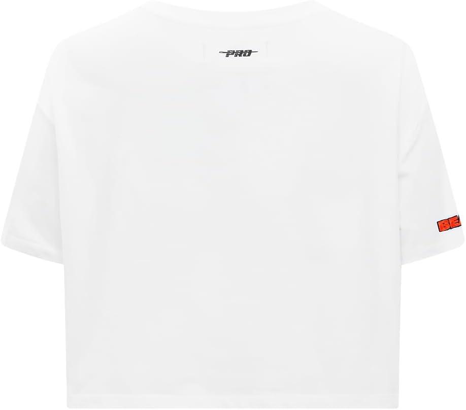 imagePro Standard Womens NFL Script Tail Cotton Single Short Sleeve Boxy TeeWhite