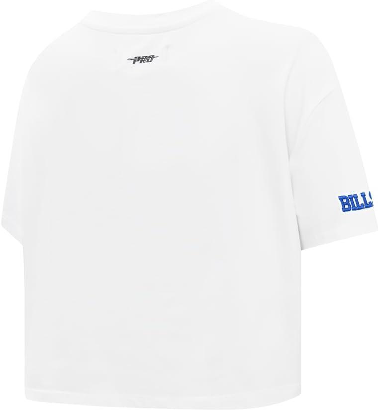 imagePro Standard Womens NFL Script Tail Cotton Single Short Sleeve Boxy TeeWhite